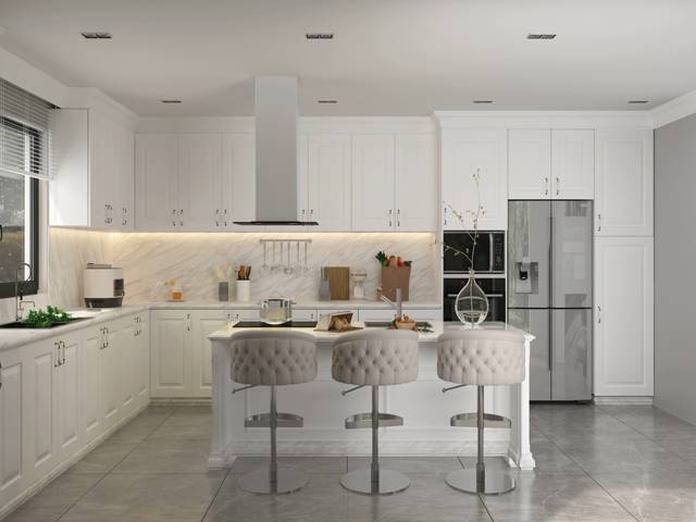 کابینت آشپزخانه رنگ با طراحی بی نظیر